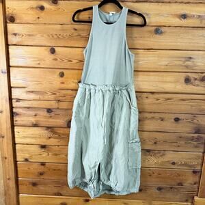 Anthropologie Daily Practice Twofer Midi Dress in sage green Large